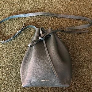 Mansur Gavriel tumble mini bucket moss